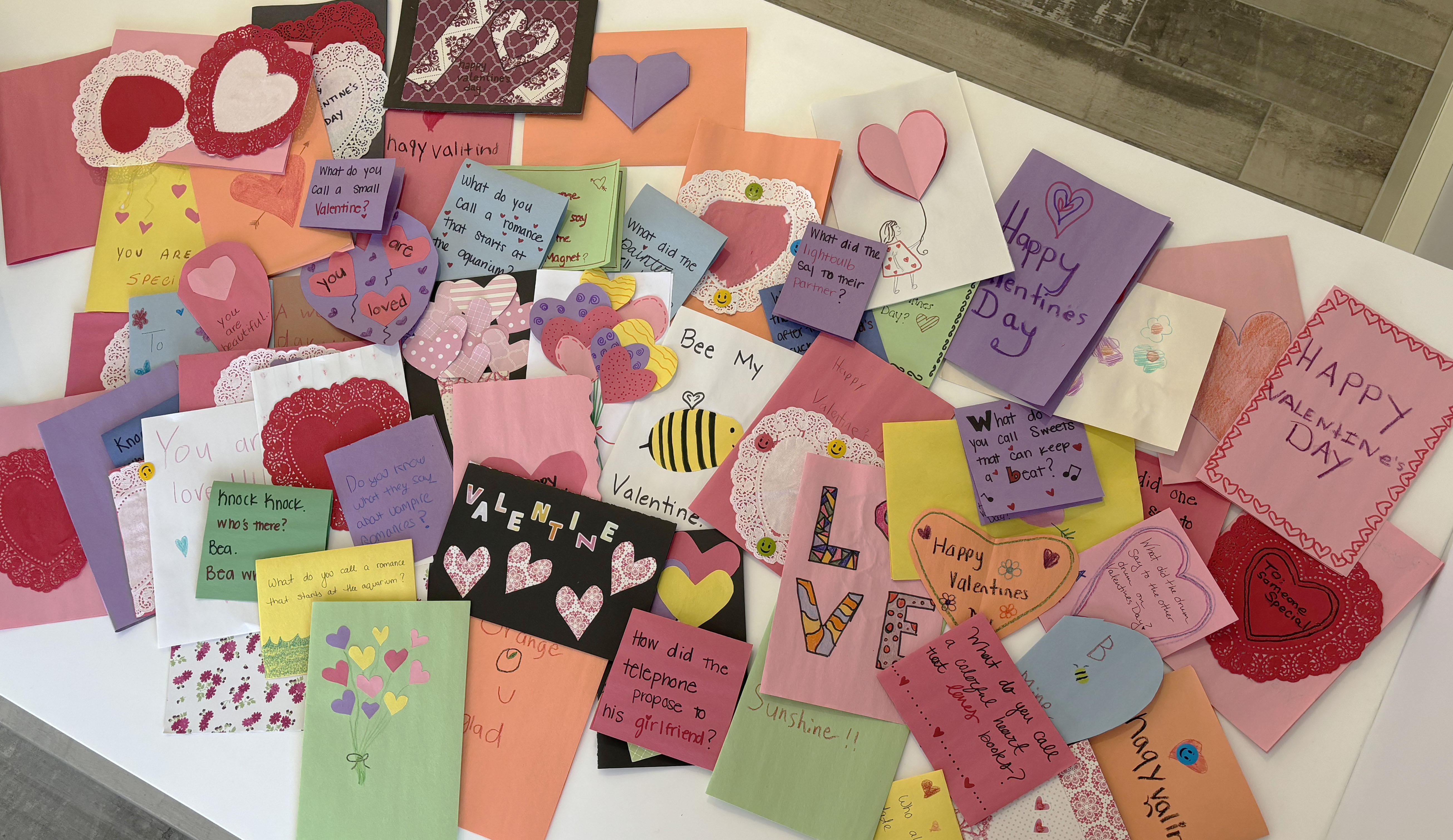 BTX employees made Valentine's Day cards for Lord Chamberlain Nursing Home residents.